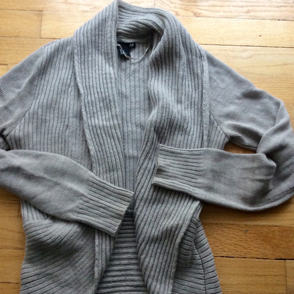 H&M Oatmeal open cardigan